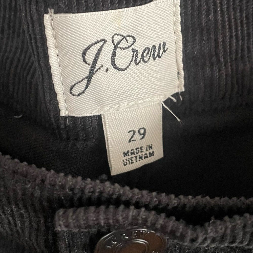 J.Crew Black Corduroy Mini Skirt Sz 29 - Picture 4 of 4